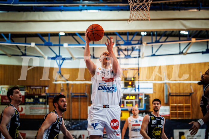 Basketball, Basketball Austria Cup 2022/23, Halbfinale 1, Oberwart Gunners, Gmunden Swans, Sebastian Käferle (7)