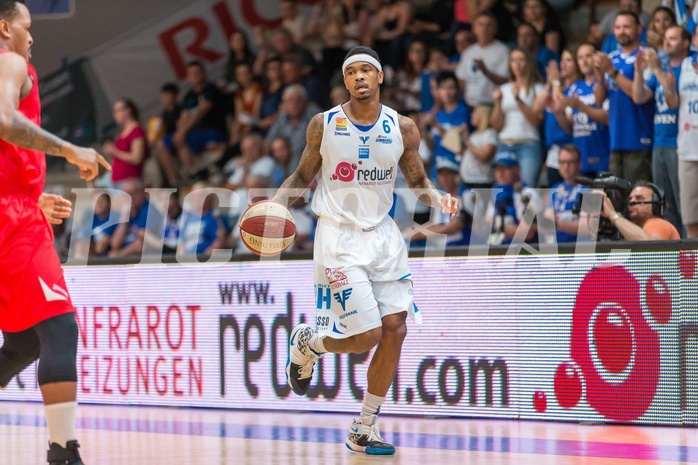Basketball, ABL 2016/17, Playoff HF Spiel 5, Oberwart Gunners, WBC Wels, Derek Jackson Jr. (6)