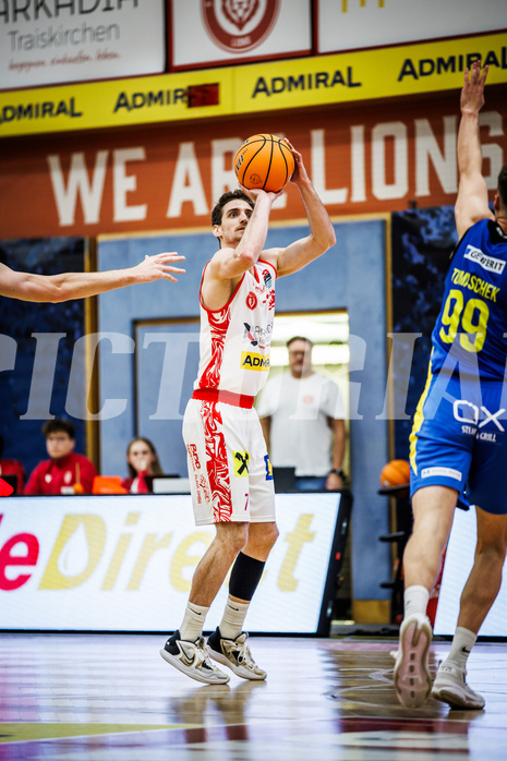 Basketball, Win2Day Superliga 2024/25, Grunddurchgang 4.Runde, Traiskirchen Lions, St. Pölten, Benedikt Güttl (7)