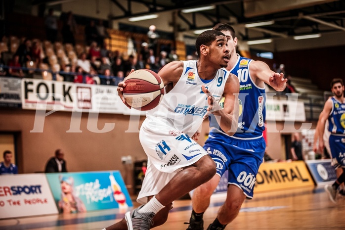 Basketball, ABL 2017/18, Grunddurchgang 31.Runde, Oberwart Gunners, Gmunden Swans, Gregg Denzel (9)