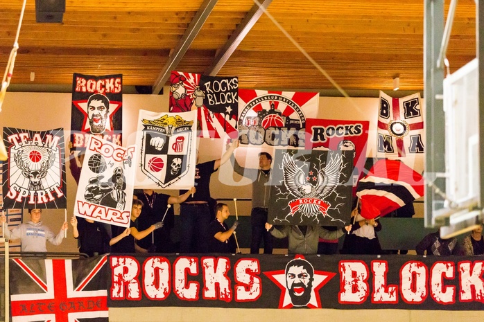 Basketball, 2.Bundesliga, Grunddurchgang 10.Runde, Mattersburg Rocks, Villach Raiders, Rocks Block Fan Choreography