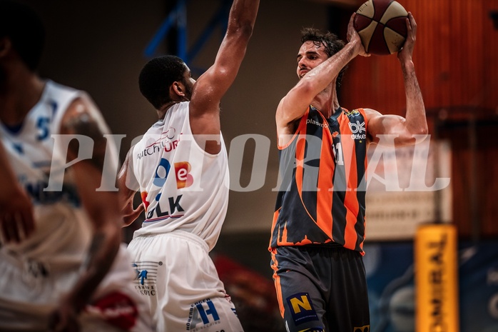 Basketball, ABL 2017/18, Grunddurchgang 35.Runde, Oberwart Gunners, Klosterneuburg Dukes, Fabricio David Vay (11)
