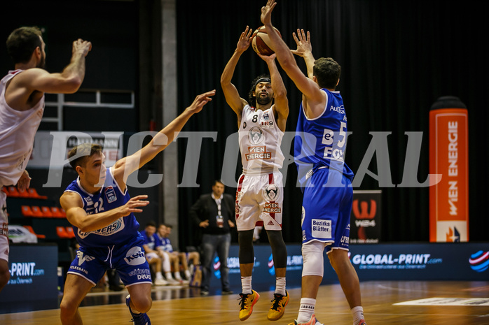 Basketball, bet-at-home Basketball Superliga 2020/21, Grunddurchgang 7. Runde, BC Vienna, Oberwart Gunners, Alex Robinson (8)