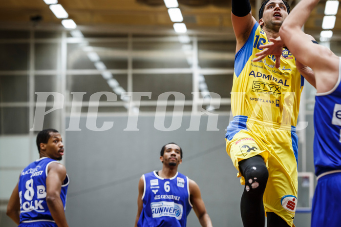 Basketball, Admiral Basketball Superliga 2019/20, Grunddurchgang 15.Runde, SKN St. Pölten Basketball, Oberwart Gunners, Marko Kolaric (16)