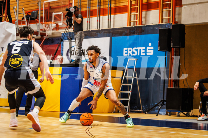 Basketball, win2day Basketball Superliga 2024/25, Playoffs Halbfinale 4. Spiel
, BBC Nord Dragonz, Gmunden Swans, Rayshawn Mart (3)