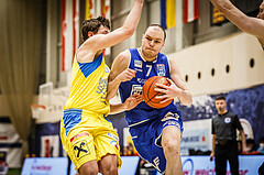 Basketball, bet-at-home Basketball Superliga 2021/22, Platzierungsrunde 9.Runde, SKN St. Pölten Basketball, Oberwart Gunners, Sebastian Käferle (7)