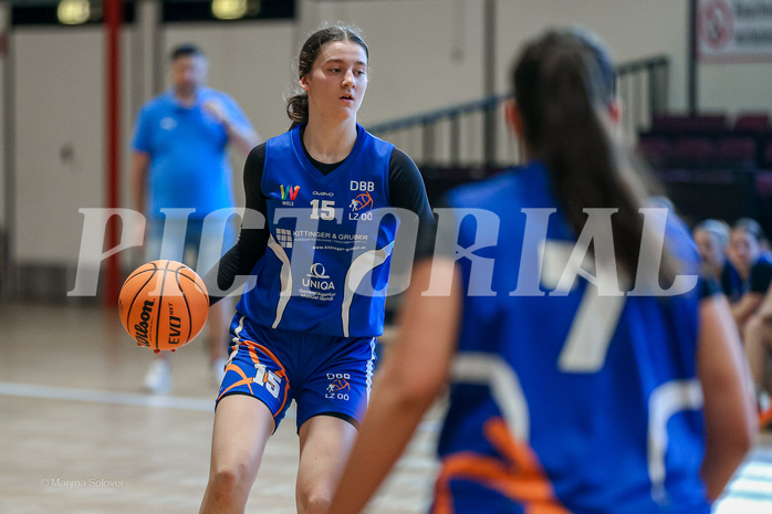 27.04.2025 Österreichischer Basketballverband 2024/25, SLWU16 VF Basket Flames UNION vs. DBB  Basketgirls Wels