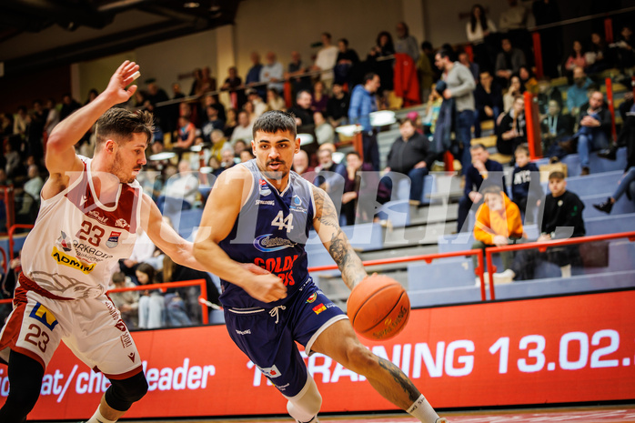 Basketball, win2day Basketball Superliga 2022/23, Grunddurchgang 19.Runde, Traiskirchen Lions, BBC Nord Dragonz, Fabio Söhnel (44)