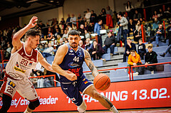 Basketball, win2day Basketball Superliga 2022/23, Grunddurchgang 19.Runde, Traiskirchen Lions, BBC Nord Dragonz, Fabio Söhnel (44)