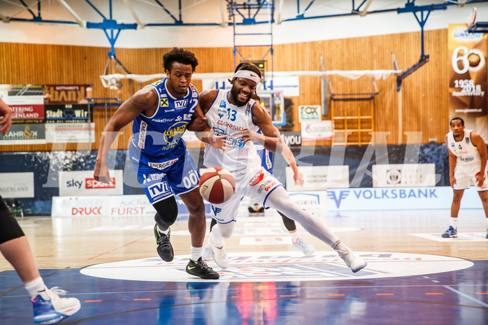 Basketball, bet-at-home Basketball Superliga 2020/21, Grunddurchgang, 14. Runde, Oberwart Gunners, Gmunden Swans, Quincy Diggs (13)