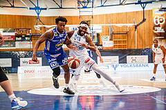Basketball, bet-at-home Basketball Superliga 2020/21, Grunddurchgang, 14. Runde, Oberwart Gunners, Gmunden Swans, Quincy Diggs (13)