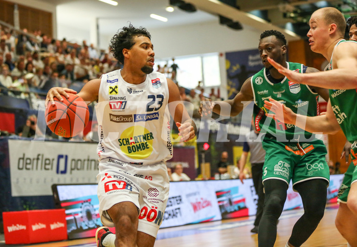 Basketball Superliga 2022/23, Playoff,  Viertelfinale Spiel 1 Gmunden Swans vs. Kapfenberg Bulls