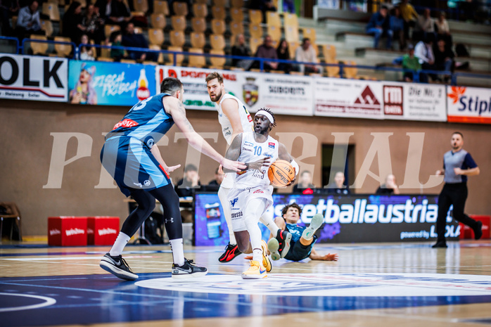 Basketball, Win2Day Superliga 2023/24, Grunddurchgang 12.Runde, Oberwart Gunners, Vienna Timberwolves, Munis Tutu (10)