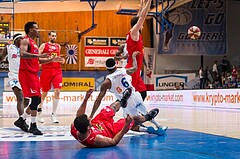 Basketball, ABL 2016/17, Playoff HF Spiel 5, Oberwart Gunners, WBC Wels, Derek Jackson Jr. (6)