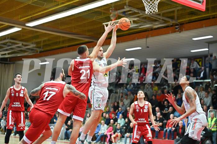 Basketball, Superliga 2023/24, Grunddurchgang 20. Runde, Flyers Wels vs. BC Vienna,