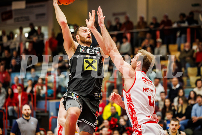 Basketball, win2day Basketball Superliga 2024/25, 8. Platzierungsrunde, Traiskirchen Lions, Flyers Wels, Radii Caisin (13)