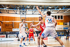 Basketball, bet-at-home Basketball Superliga 2020/21, Grunddurchgang, 18. Runde, Oberwart Gunners, Traiskirchen Lions, Maximilian Schuecker (13)