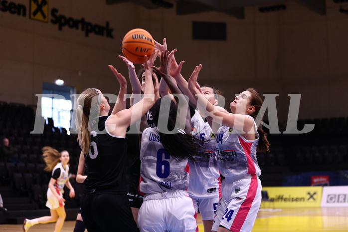 13.01.2024, Graz, Raiffeisen Sportpark, Basketball Damen Superliga 2023/24, Grunddurchgang 9.Runde, UBSC-DBBC Graz - Basket Flames Women ,  