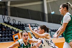 Basketball, Win2Day Basketball Damen Superliga 2024/25, Grunddurchgang 7.Runde, Vienna Timberwolves, UBI Graz, Elma Dautovic (9), Elisa Khamis (1)