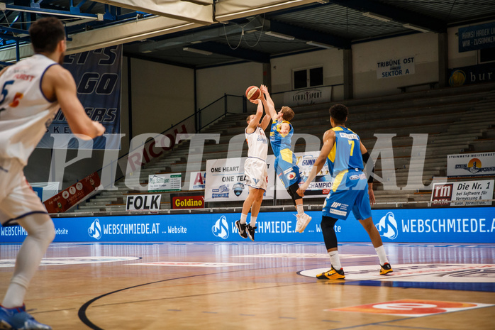Basketball, bet-at-home Basketball Superliga 2020/21, Platzierungsrunde, 8. Runde, Oberwart Gunners, SKN St. Pölten, Sebastian Käferle (7)