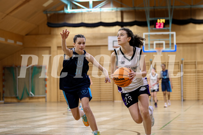 23.02.2025 Österreichischer Basketballverband 2024/25, SLWU14 Vienna United vs. Vienna Timberwolves
