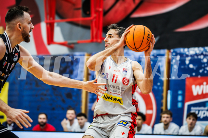 Basketball, Basketball Austria CUP 2023/24, Finale, Traiskirchen Lions, Flyers Wels, Fabricio Vay (11)