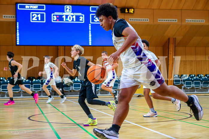 01.12.2024 Österreichischer Basketballverband 2024/25, SLMU16, Post SV Wien vs. Swarco Raiders