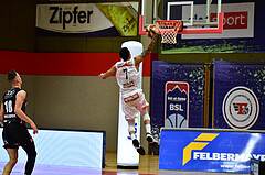 Basketball Superliga 2020/21, Grunddurchgang 11.Runde Flyers Wels vs. Kapfenberg Bulls, Aleksandar Andjelkovic (10), AJ. Turner (7),
 

