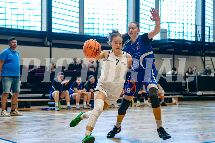 27.04.2025 Österreichischer Basketballverband 2024/25, SLWU16 VF Basket Flames UNION vs. DBB  Basketgirls Wels