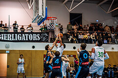 Basketball, Basketball Zweite Liga 2024/25, Grunddurchgang 13.Runde, UDW Alligators, Vienna Timberwolves, Corneluis Stubenvoll (15), Steven Kaltenbrunner (8)