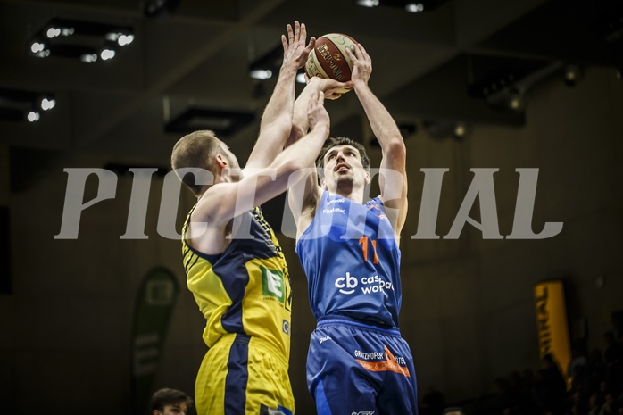 Basketball, ABL 2018/19, Grunddurchgang 17.Runde, UBSC Graz, Kapfenberg Bulls, Milan Stegnjaic (11) Basketball, ABL 2018/19, Grunddurchgang 17.Runde, UBSC Graz, Kapfenberg Bulls, Milan Stegnjaic (11)