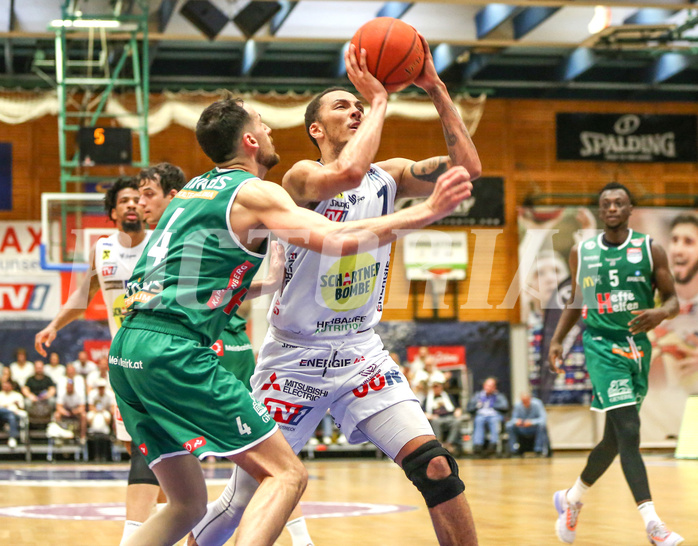Basketball Superliga 2022/23, Playoff,  Viertelfinale Spiel 1 Gmunden Swans vs. Kapfenberg Bulls