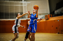 Basketball, Win2Day Basketball Damen Superliga 2023/24, Grunddurchgang 2.Runde, Vienna Timberwolves, DBB LZ OÖ, Petra Pammer (21), Bettina Kunz (12)