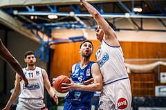 Basketball, bet-at-home Basketball Superliga 2021/22, Grunddurchgang Runde 14, Oberwart Gunners, Vienna D.C. Timberwolves, Nemanja Nikolic (6)