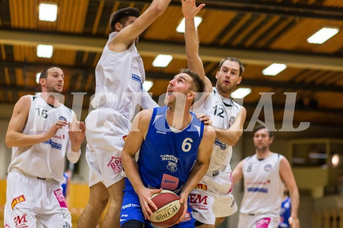 Basketball, 2.Bundesliga, Grunddurchgang 4.Runde, Mattersburg Rocks, Vienna D.C. Timberwolves, Nemanja Nikolic (6), Sebastian GMEINER (12), Krisztian BAKK (6)