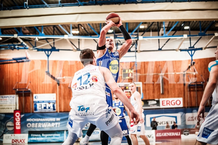 Basketball, ABL 2017/18, Grunddurchgang 31.Runde, Oberwart Gunners, Gmunden Swans, Tilo Klette (14)