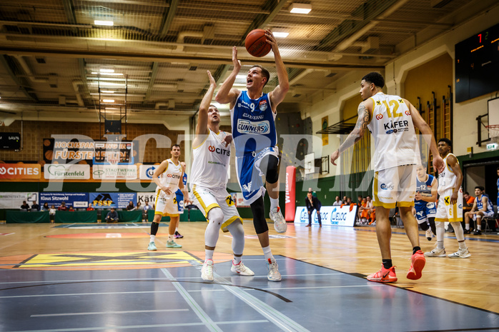 Basketball, win2day Basketball Superliga 2022/23, Grunddurchgang 1.Runde, Fürstenfeld Panthers, Oberwart Gunners, Edi Patekar (9)