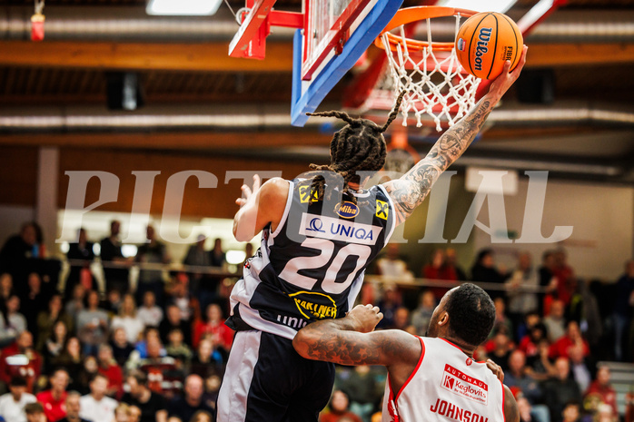 Basketball, win2day Basketball Superliga 2024/25, Grunddurchgang 9.Runde, Traiskirchen Lions, Gmunden Swans, Joseph Reece (20)
