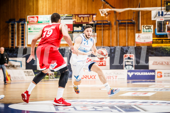 Basketball, bet-at-home Basketball Superliga 2020/21, Grunddurchgang, 16. Runde, Oberwart Gunners, BC Vienna, Ignas Fiodorovas (5)