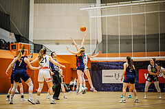 Basketball, Win2Day Basketball Damen Superliga 2023/24, Grunddurchgang 14.Runde, Vienna Timberwolves, SKN St. Pölten, Bettina Kunz (71), Melanie Fischer (14)