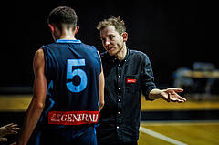 Basketball, Win2Day Superliga 2023/24, Grunddurchgang 8.Runde, BC Vienna, Vienna Timberwolves, Justin Schlünken (Head Coach)