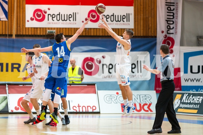 Basketball, ABL 2016/17, CUP VF, Oberwart Gunners, UBSC Graz, Georg Wolf (10), Steffen Leitgeb (14)