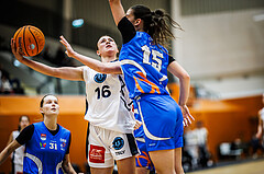 Basketball, Win2Day Basketball Damen Superliga 2024/25, Supercup 5. Runde, Vienna Timberwolves, DBB Wels, Sophie Kunert (16), Ivona Pilic (15)