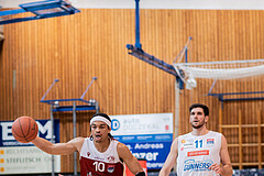 Basketball, Basketball Superliga 2022/23, Grunddurchgang Runde 20 , Oberwart Gunners, Flyers Wels, Evan Taylor (10), John Joseph Rauch (11)