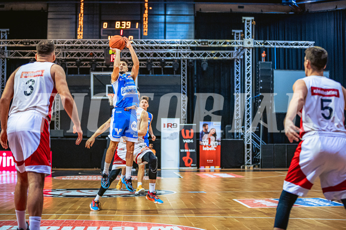 Basketball, Win2Day Superliga 2022/23, Grunddurchgang 14.Runde, BC GGMT Vienna, Unger Steel Gunners Oberwart, Derek Hanes (14)