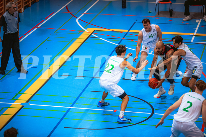 Basketball, Austria Cup 2022/23, 3.Vorrunde, Union Deutsch Wagram Alligators, Mistelbach Mustangs, Daniele Kuchar (22), Branislav Balvan (14), Michal Norwa  (13)