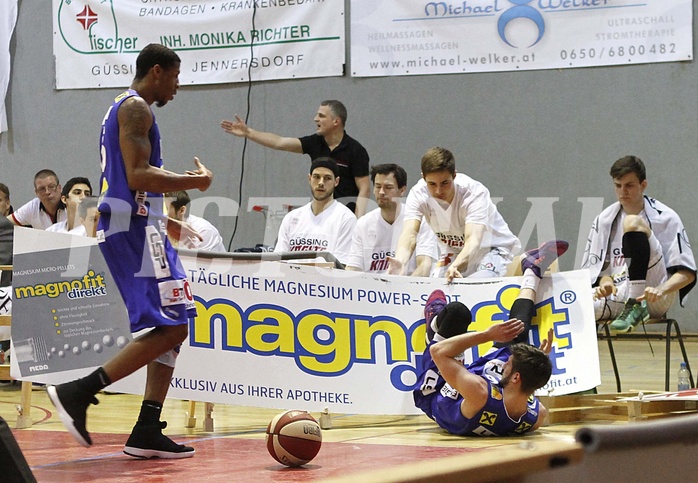 Basketball ABL 2015/16 Grunddurchgang 31.Runde  Güssing Knights vs Gmunden Swans