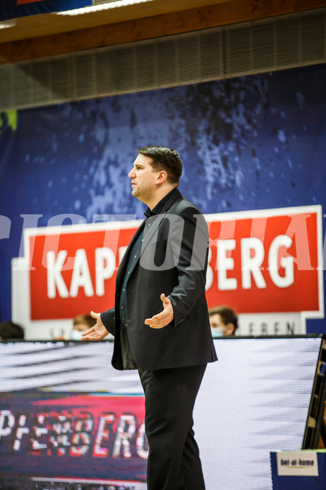 Basketball, bet-at-home Basketball Superliga 2020/21, Grunddurchgang 10.Runde, Kapfenberg Bulls, Oberwart Gunners, Horst Leitner (Coach)