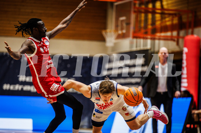 Basketball, win2day Basketball Superliga 2024/25, Grunddurchgang Runde 21, BBC Nord Dragonz, BC Vienna, Valentin Pasterk (6)