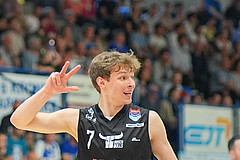 Basketball, Basketball Superliga 2024/25, Playoffs, Viertelfinale Spiel 3, Oberwart Gunners vs. Kapfenberg 